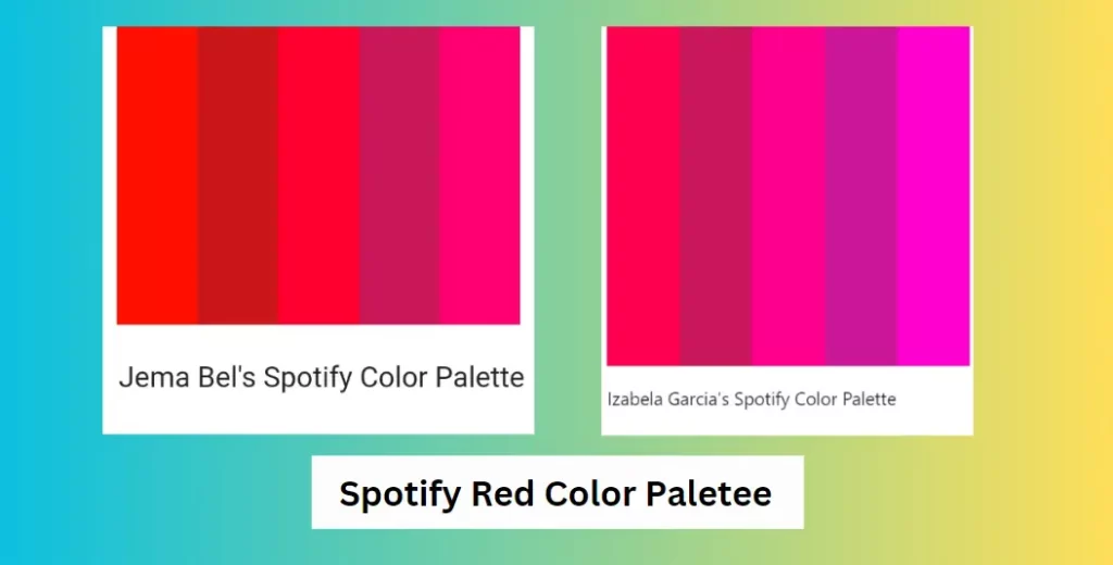 Spotify Red Color Palette