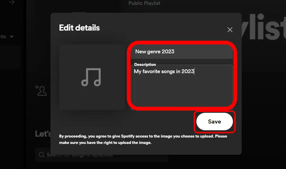 Name Spotify Playlist on Desktop