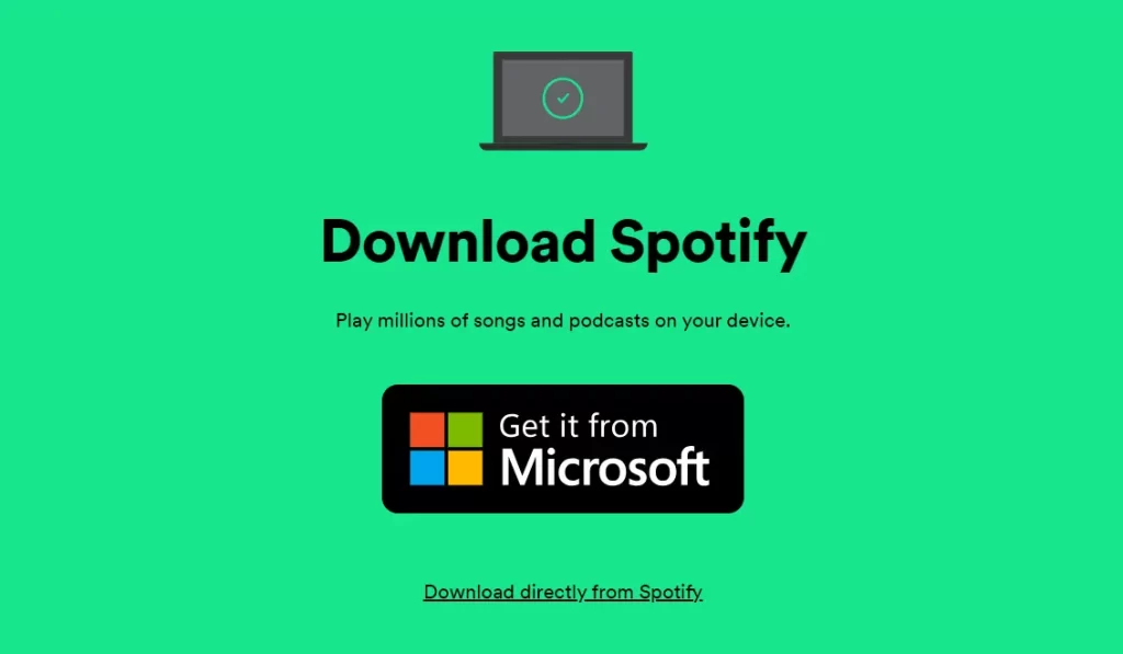 Download Spotify on Window
