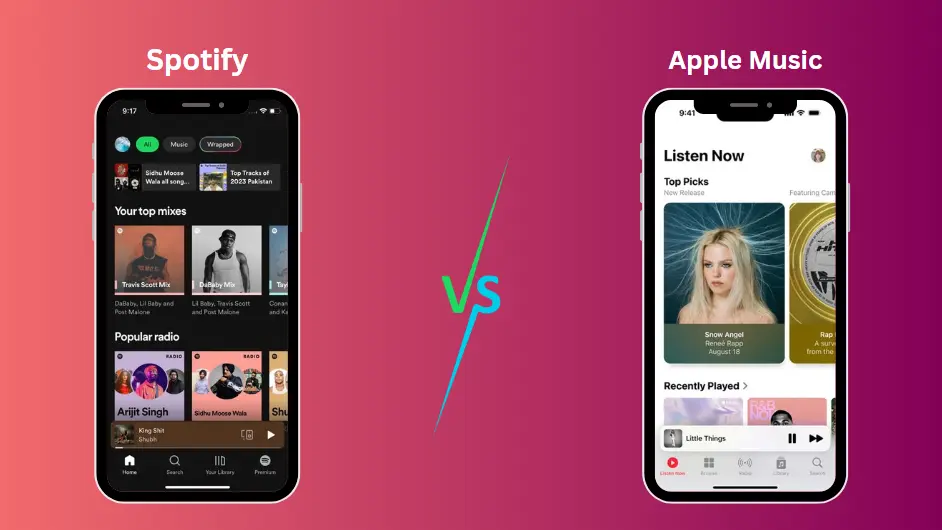 Apple Music vs Spotify Music Library