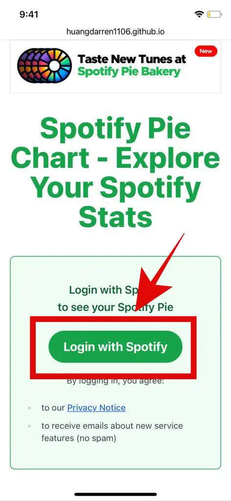 Login to your Spotify Account on Spotify Pie