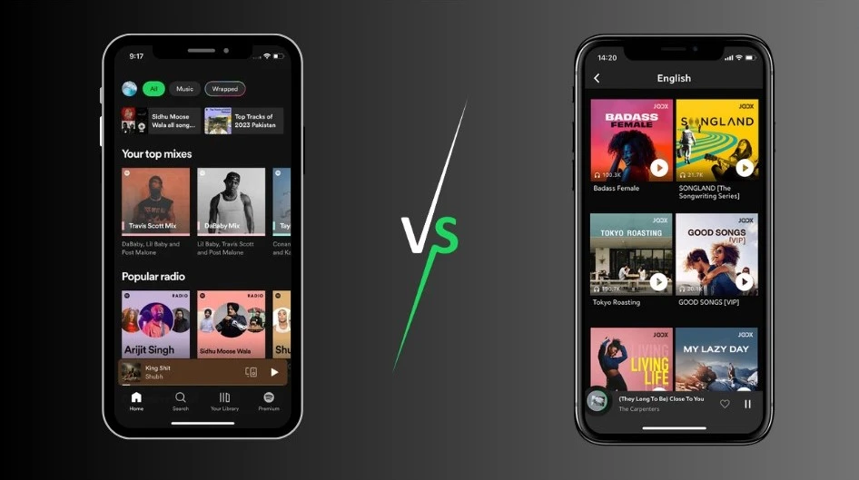 Spotify vs Joox Music Library