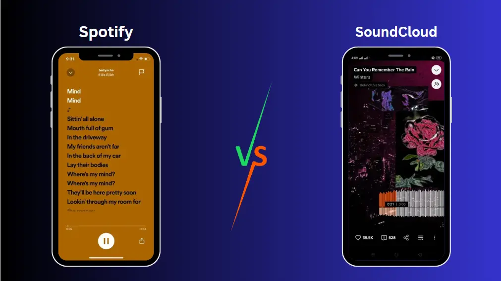 Spotify vs SoundCloud Lyrics