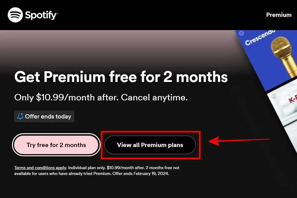 Select View all Premium Plans