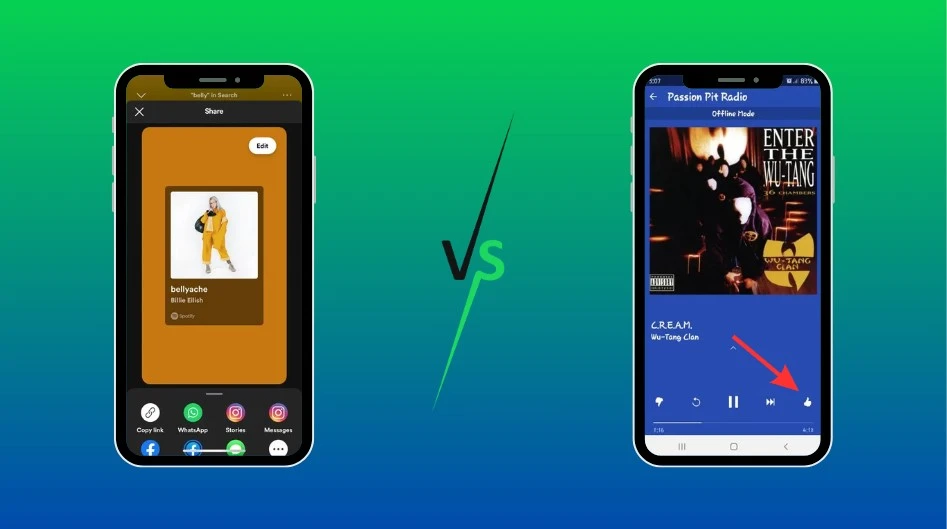 Spotify vs Pandora Social Media